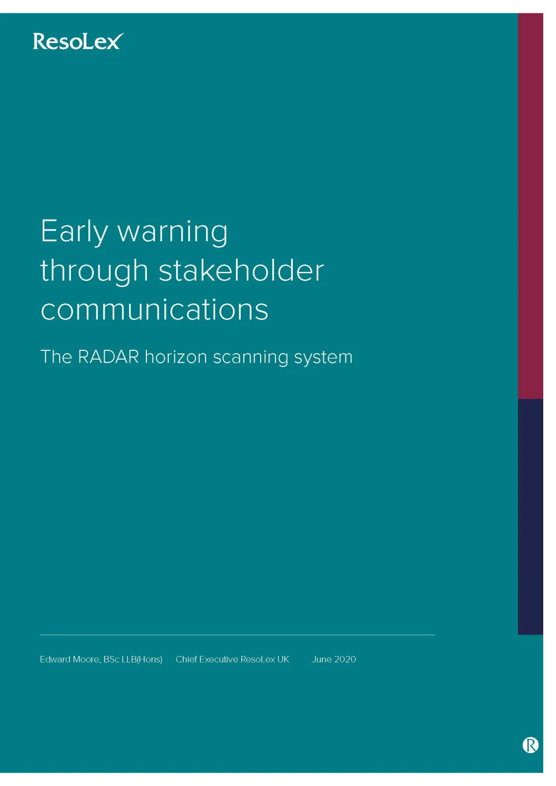 Early warning through stakeholder communications, ResoLex, 2000